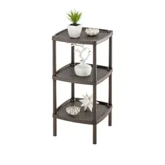 RIMAX - Mesa multiusos cuadrada 3 niveles mocca