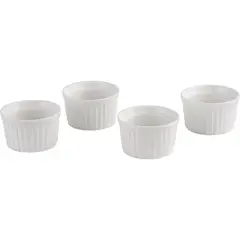 JUST HOME COLLECTION - Set 4 Ramekin Text Blanco