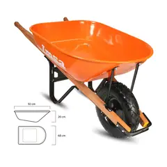 IMSA - Carretilla Naranja Metal Versatil 141 Litros 5ft