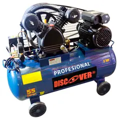 DISCOVER - Compresor de Aire Pistón Polea 55 Litros 4.3cfm 2hp