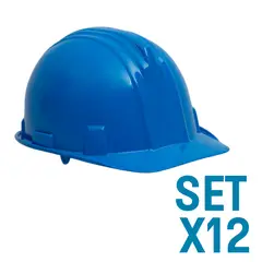 GENERICO - Cascos Bunker Rachet Dielectrico Azúl Set X 12 Unidades
