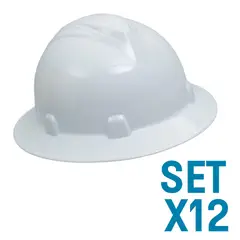 GENERICO - Cascos Imperio Rachet Dieléctricos Blanco Set X 12 Unidades