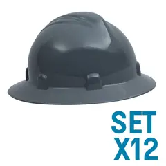 GENERICO - Cascos Imperio Rachet Dieléctricos Gris Set X 12 Unidades