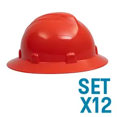 GENERICO - Cascos Imperio Rachet Dieléctricos Naranja Set X 12 Unidades