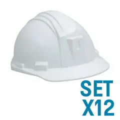 GENERICO - Cascos Driller Minero Dieléctrico Blanco Set X 12 Unidades