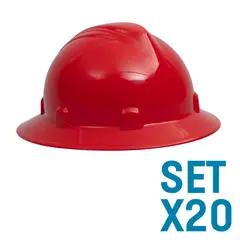 GENERICO - Cascos Imperio Rachet Dieléctricos Rojo Set X 20 Unidades
