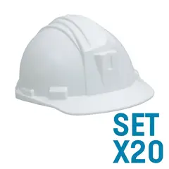 GENERICO - Cascos Driller Minero Dieléctrico Blanco Set X 20 Unidades