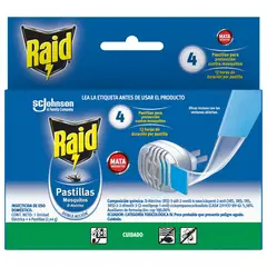 RAID - Insecticida Eléctrico Voladores Difusor + 4 Pastillas