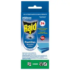 RAID - Pastillas Para Insecticida Eléctrico Voladores 24 Undidades