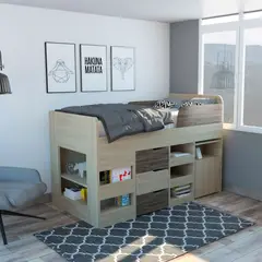 RTA DESIGN - Cama Nido Sencilla + Escritorio Infantil Rovere