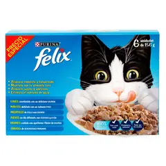 FELIX - Alimento Húmedo Para Gato Adulto Sabores Surtidos x6und Precio Especial