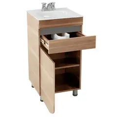 CORONA - Mueble de baño Aluvia Miel 45x45 cm con lavamanos