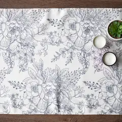 MALABA - Camino de Mesa 40x240cm Ramas Grises Claras