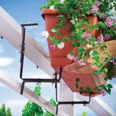 CASA BONITA - Soporte Colgante Para Matera Acero Inoxidable 20x22x8cm Negro