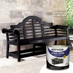 RUST-OLEUM - Esmalte a Base de Agua 1/4 Galón Negro Brillante