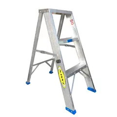 FANES - Escalera Certificada 0.90 m 3 Pasos Tijera en Aluminio Tipo III 91 kg