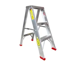 FANES - Escalera Certificada 0.90 m 3 P Tijera en Aluminio Tipo IAA 170 kg