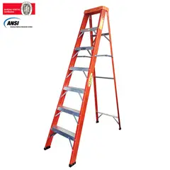 FANES - Escalera Certificada Tipo Tijera 7 Pasos 2.10mt Dieléctrica Tipo 1A Resistencia 136kg