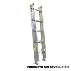 FANES - Escalera Certificada 1.50 a 3 m 10 P Extensión en Aluminio 136 kg