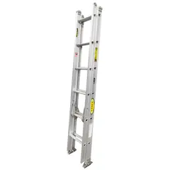 FANES - Escalera Certificada 2 a 4 m 12 Pasos Extensión en Aluminio 136 kg