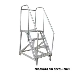 FANES - Escalera Certificada 1 m 4 P Avión en Aluminio 136 kg