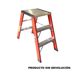 FANES - Escalera Certificada 0.90 m 3 P Banco Dieléctrica 136 kg