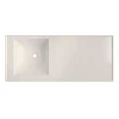 FIRPLAK - Lavadero Pro 140x60 Cm Izquierdo Brillante Marfil