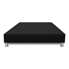 MAGIC CLASS - Base Cama Completa Sencilla 100x190cm Microfibra Negro