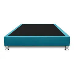 MAGIC CLASS - Base Cama Completa Sencilla 100X190Cm Microfibra Azul