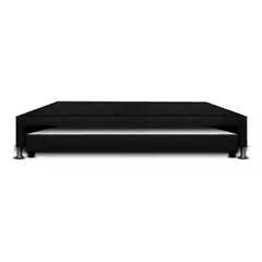 MAGIC CLASS - Cama Nido Sencilla 190X100X30Cm Ecocuero Negro