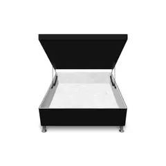 MAGIC CLASS - Cama Baúl Semidoble 190x120x33cm Ecocuero Negro
