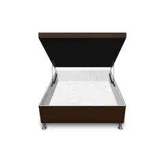 MAGIC CLASS - Cama Baúl Doble 190x140x33cm Microfibra Café