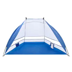 KLIMBER - Carpa Paraviento Playa Textil Azul 110x220x120 cm