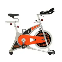 ATHLETIC - Bicicleta Spinning 2600Bs Con Monitor Capacidad 130 Kg Color Negro/Naranja