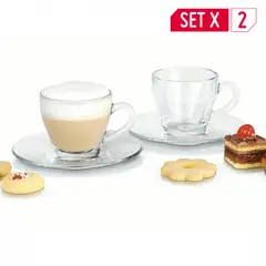 BORGONOVO - Set De Cappuccino Ishia 180Ml 4 Piezas 2 Puestos
