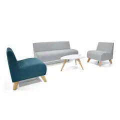 HOGAR VENECIA - Sala Oslo Plata Azul + Mesa Oslo