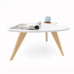 HOGAR VENECIA - Mesa de Centro Oslo 81x51.5x34.5cm Blanco