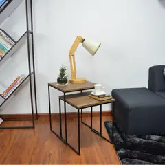 HOGAR VENECIA - Set x2 Mesas Auxiliares Kioto Caramelo