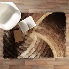 JUST HOME COLLECTION - Tapete Shaggy 3d 60x110 cm Café