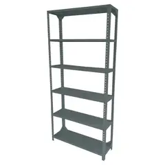 CRUZ - Estantería Corriente 200x92x40 cm Gris