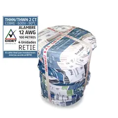 PROCABLES - Alambre N12 100Mt Propack 4Und (1Neg 1Bco 1Vde 1Azul)