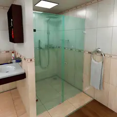 FROTEX - División Para Baño Batiente Micra 100 X 190 Cm Vidrio 6 Mm