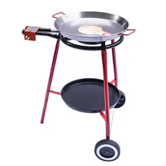 GARCIMA - Set De Paellera De 46 Cm Con Soporte Y Difusor Rojo