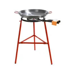 GARCIMA - Set De Paellera De 50 Cm Con Soporte Y Difusor Rojo