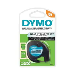 DYMO - Cinta Plástico Col Negro/Blanco 12Mm 4M Para Letratag Xr100T100H
