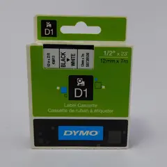 DYMO - Cinta D1 plástico color negro/blanco 12mm 7m Para Rotul LM210280420