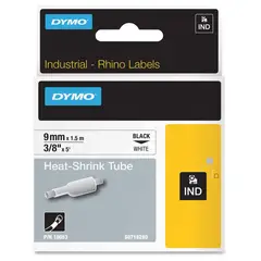 DYMO - Cinta Termoencogible negro/blanco 9mm 1.5m Para rotuladora RH 4200/6000