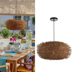 JUST HOME COLLECTION - Lámpara Colgante Ara Nido Grande 1 Luz E27 Café