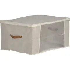 undefined - Bolsa Organizadora en Tela con Cierre 60x30x45 cm Beige