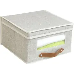 JUST HOME COLLECTION - Caja Organizadora Tela 30x16x30 cm Beige